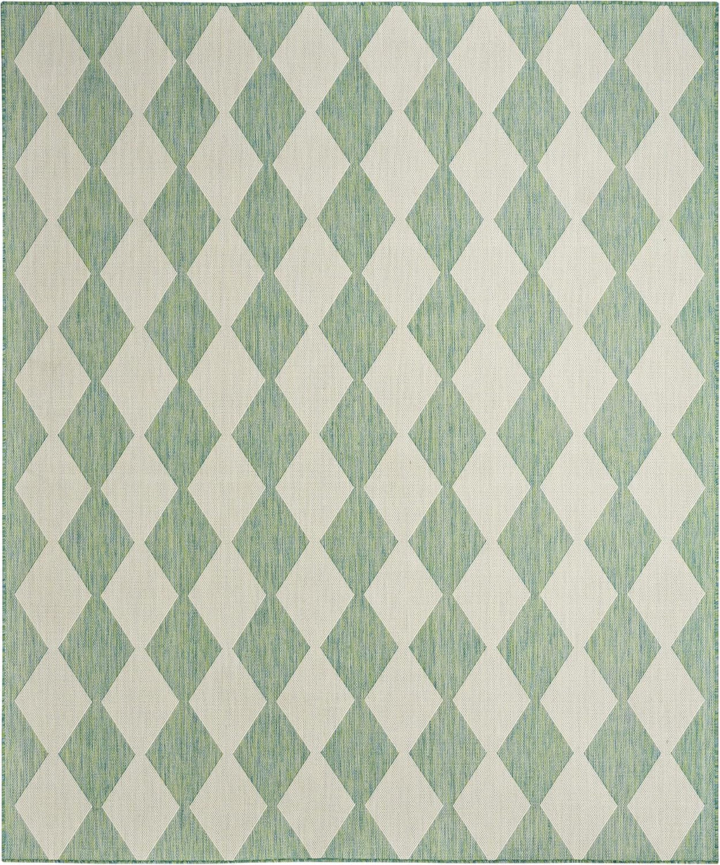 Home Positano Blue Green 9' X 12' Area Rug - Easy Clean, Non Shedding, Bed Room, Living Room, Dining Room, Kitchen (9' X 12')
