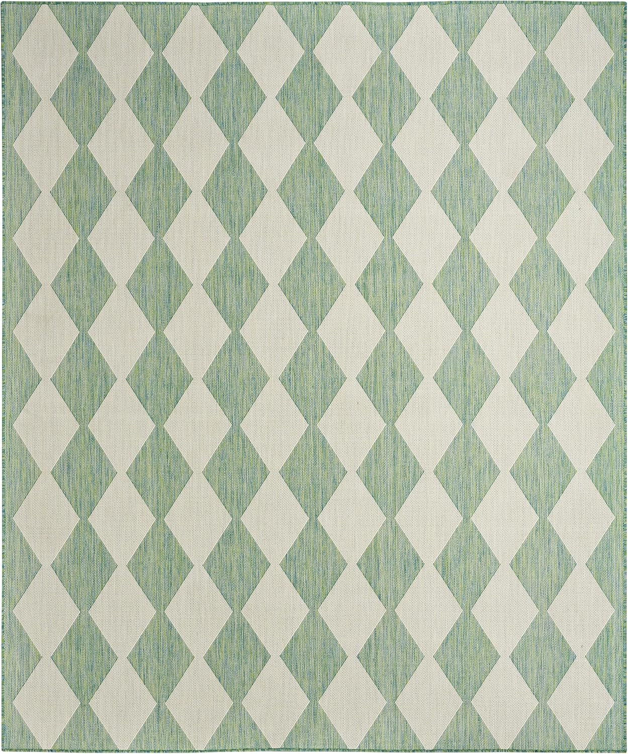 Home Positano Blue Green 9' X 12' Area Rug - Easy Clean, Non Shedding, Bed Room, Living Room, Dining Room, Kitchen (9' X 12')