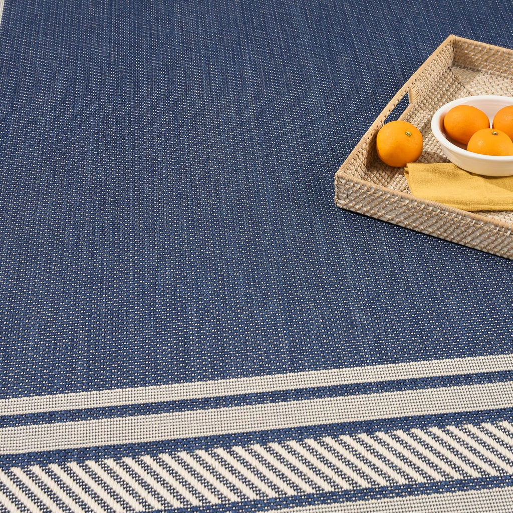 Home Horizon Indoor/Outdoor Navy 9' X 12' Area Rug - Easy Clean, Non Shedding, Bed Room, Living Room, Dining Room, Kitchen (9' X 12')