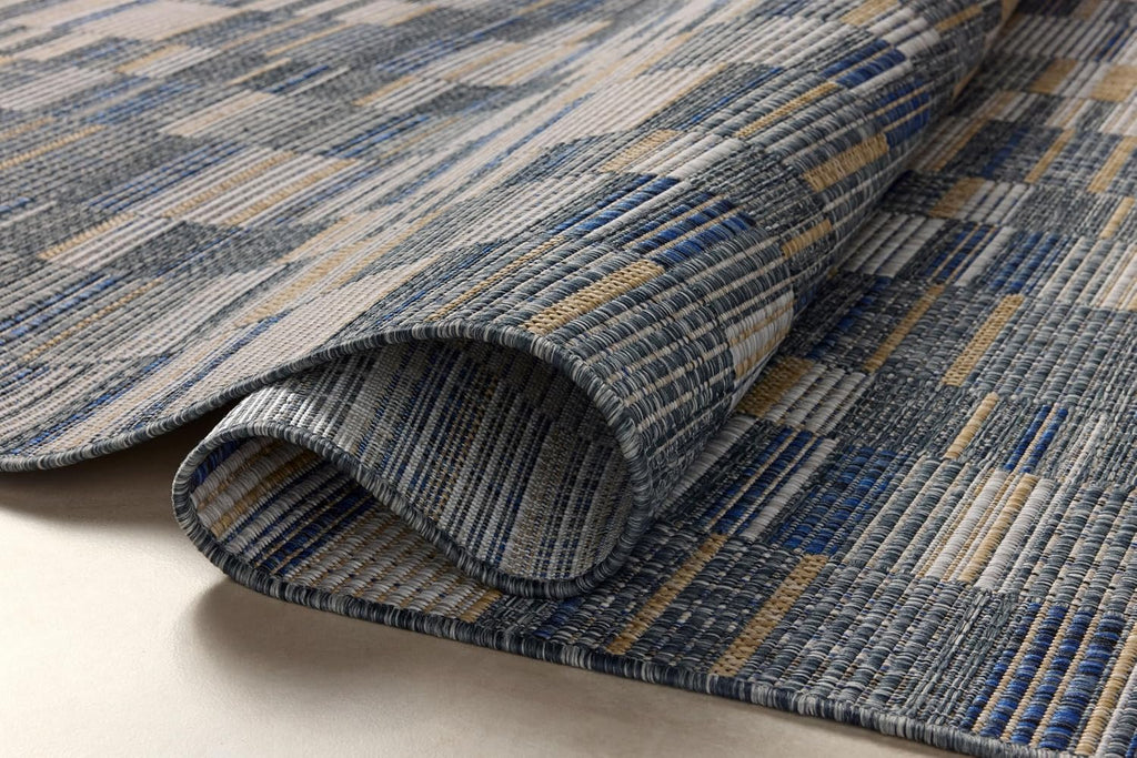 Loloi Birch Denim/Gold 6'-7" X 9'-4" Area Rug