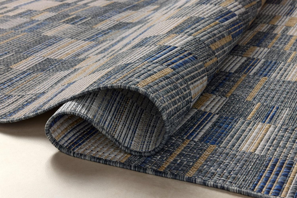 Loloi Birch Denim/Gold 6'-7" X 9'-4" Area Rug