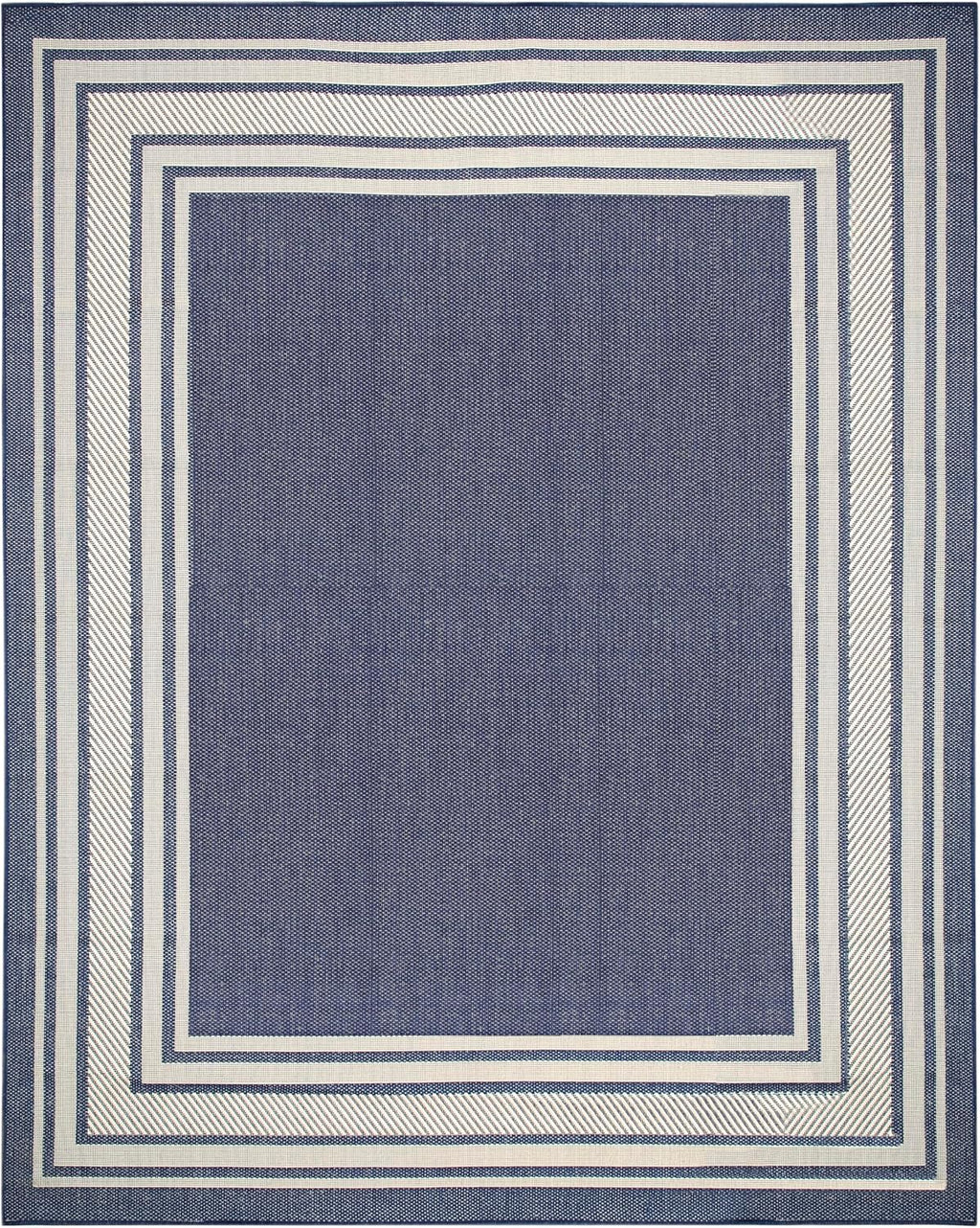 Home Horizon Indoor/Outdoor Navy 9' X 12' Area Rug - Easy Clean, Non Shedding, Bed Room, Living Room, Dining Room, Kitchen (9' X 12')
