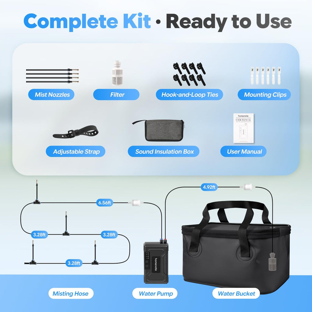 Portable Misting System, 12,000Mah Pump