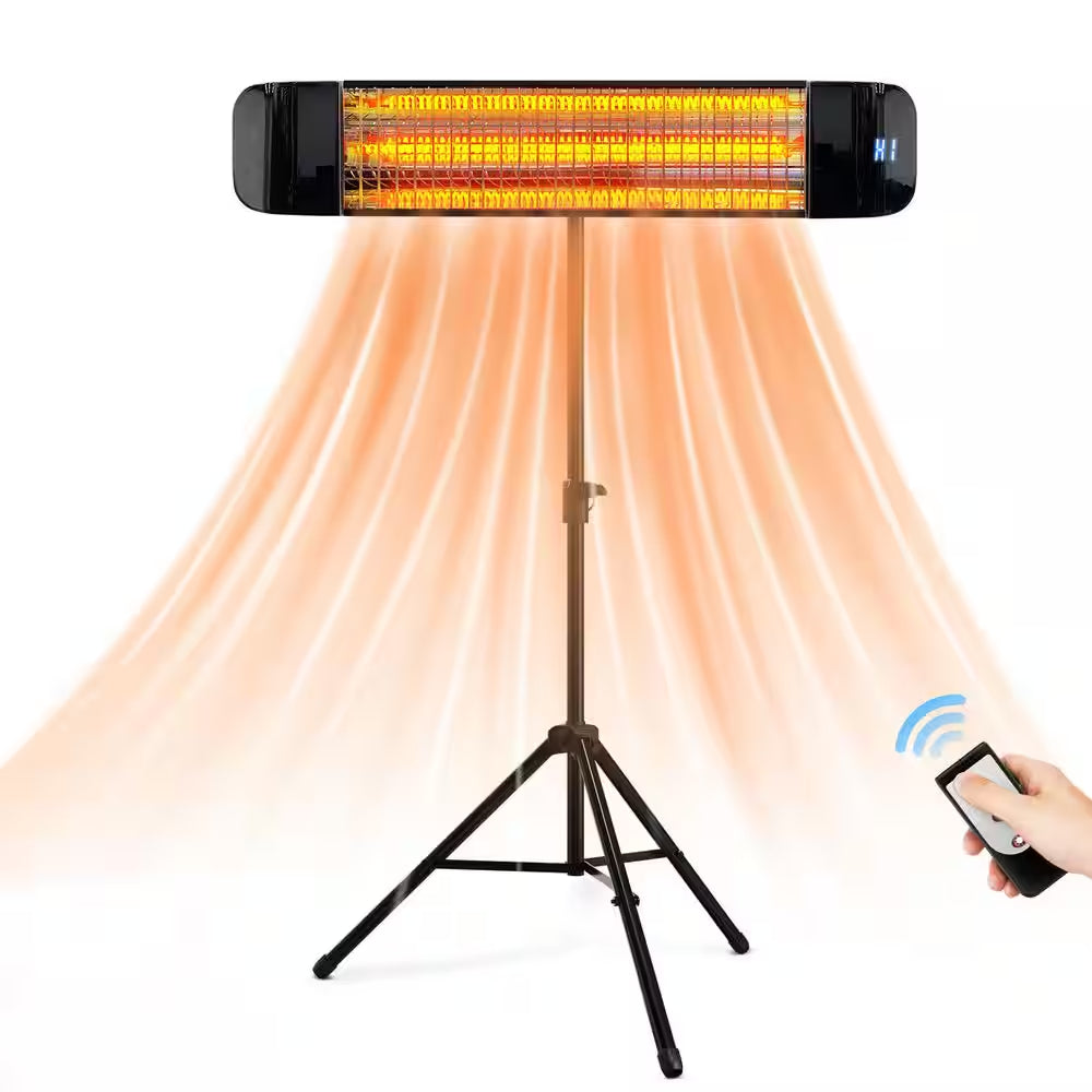 Electric Outdoor Heater, Wall/Ceiling/Tripod Infrared Patio Heater Warmer for Outdoor Indoor Use, 1500W, CSA Certificate