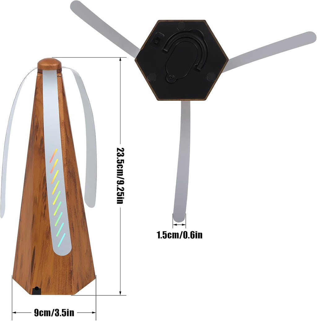 PIOPIAONIU 2 Pcs Table Fly Fans Wood Grain Fly Fan for Indoor and Outdoor Meal Fans for Picnic Restaurant Home