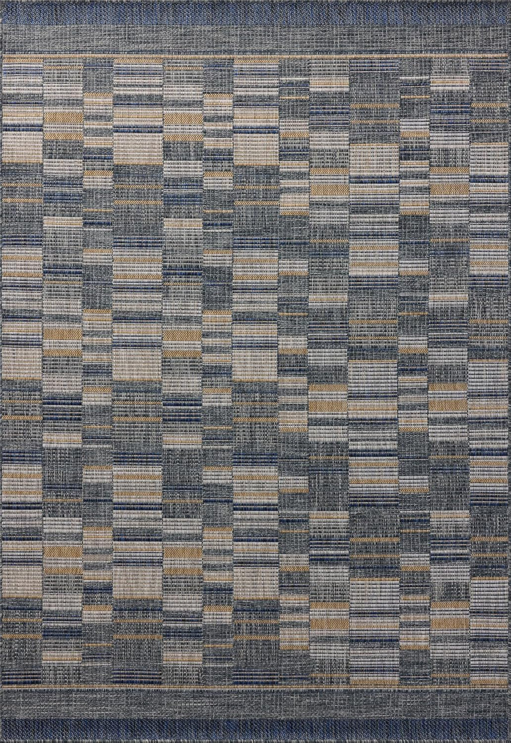 Loloi Birch Denim/Gold 6'-7" X 9'-4" Area Rug