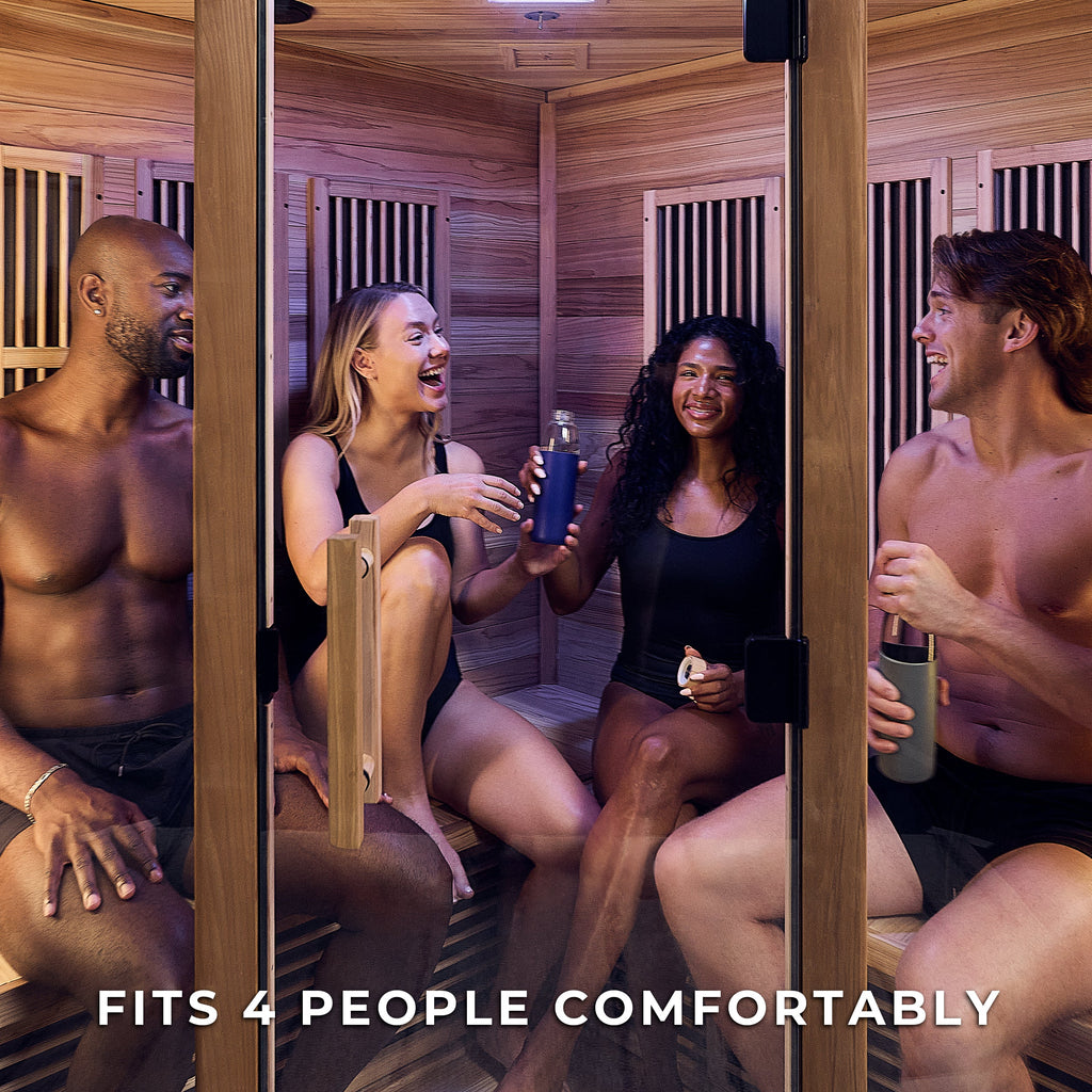 Rylan Indoor Infrared Corner Sauna - 4 Person