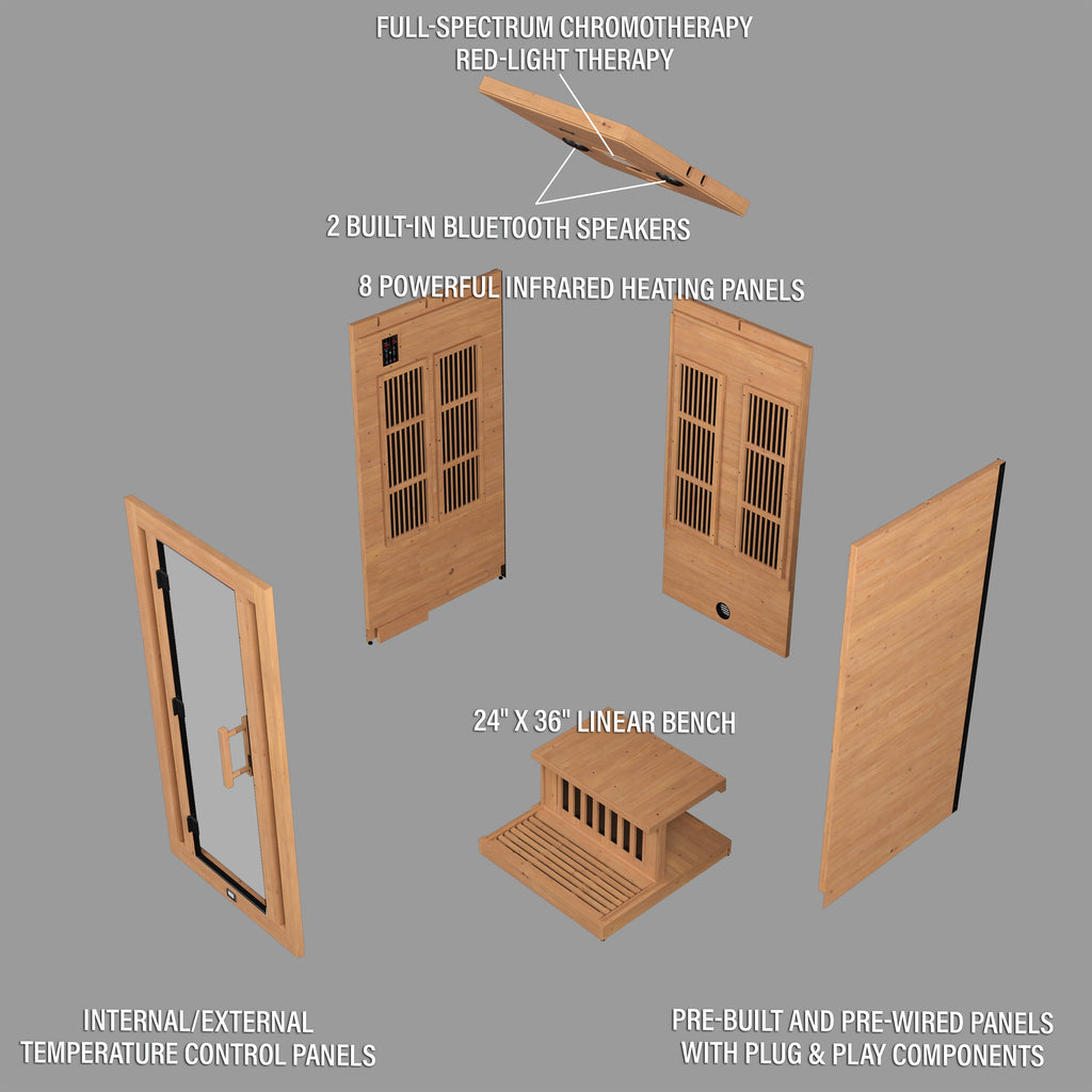 Rylan Indoor Infrared Sauna - 1 Person