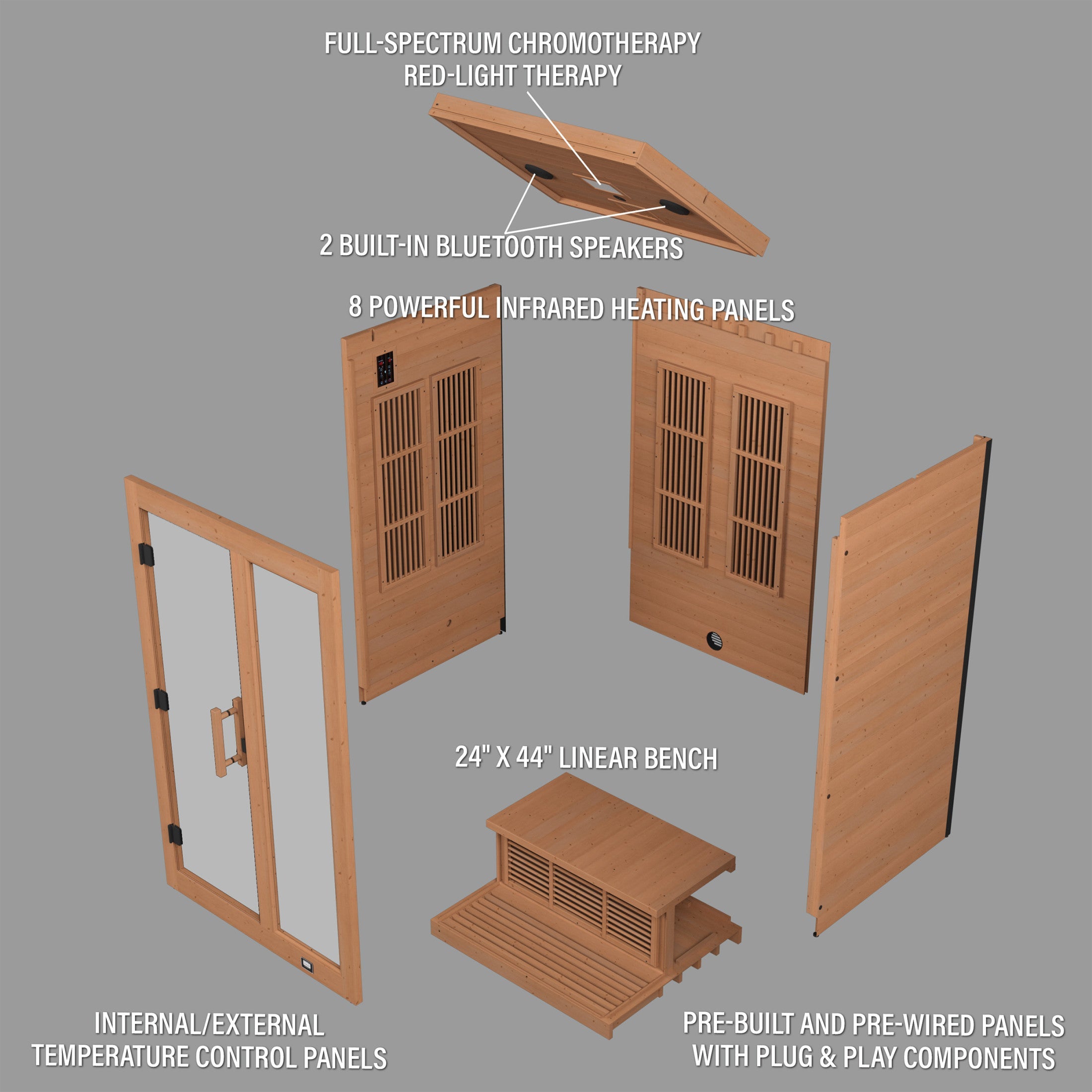 Rylan Indoor Infrared Sauna - 2 Person