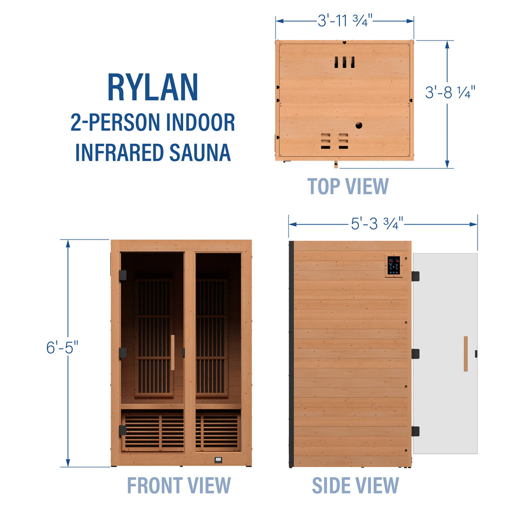 Rylan Indoor Infrared Sauna - 2 Person