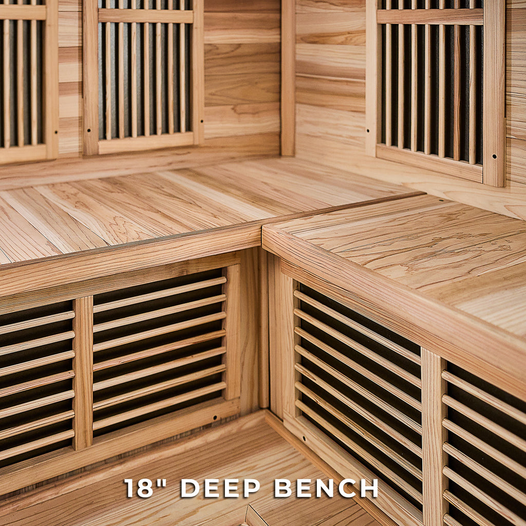 Rylan Indoor Infrared Corner Sauna - 4 Person