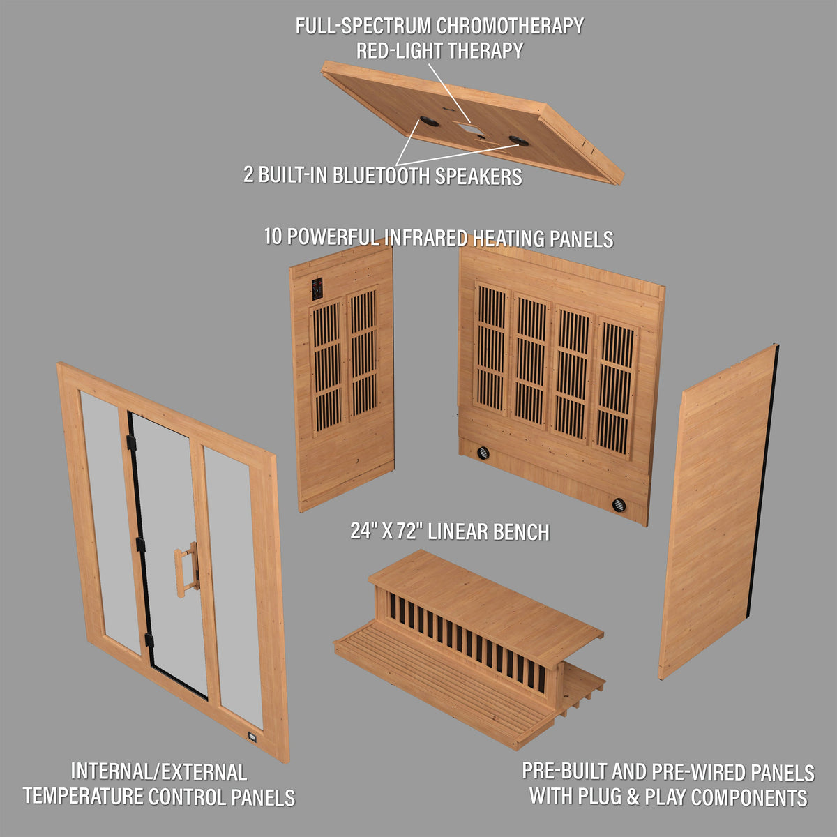 Rylan Indoor Infrared Sauna - 4 Person